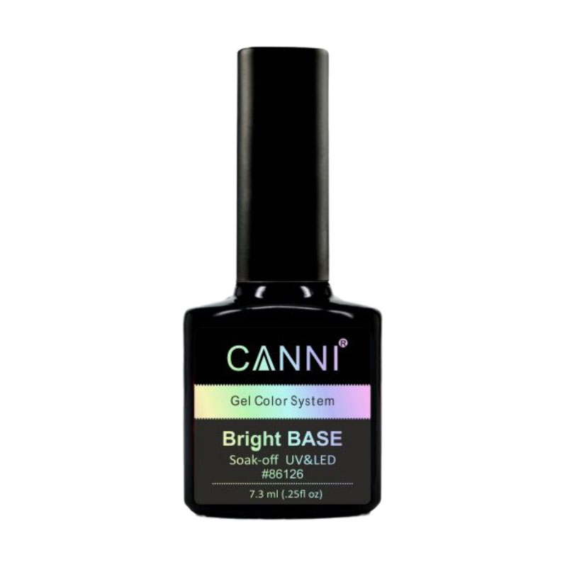 База для гель-лаку Canni Gel Color System Bright Base Soak-off UV&amp;LED Marshmallow 13 Чорний, 7.3 мл